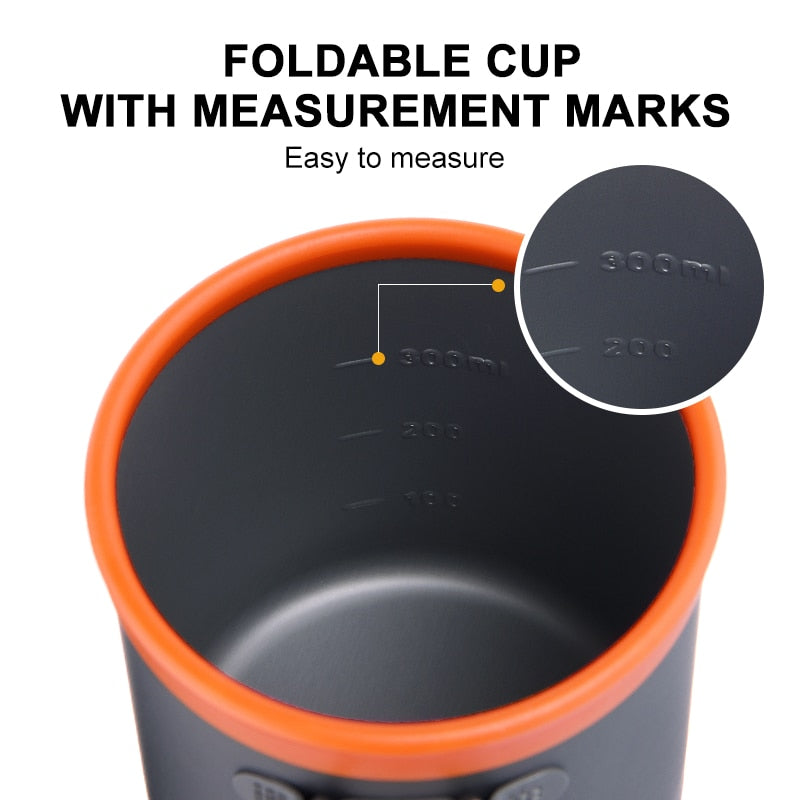 Widesea Camping Coffee Cookware Set Outdoor Tableware Equipment Mug Kettle Pot Cooking Teapot Filter Rack Cup Cauldron Tourism