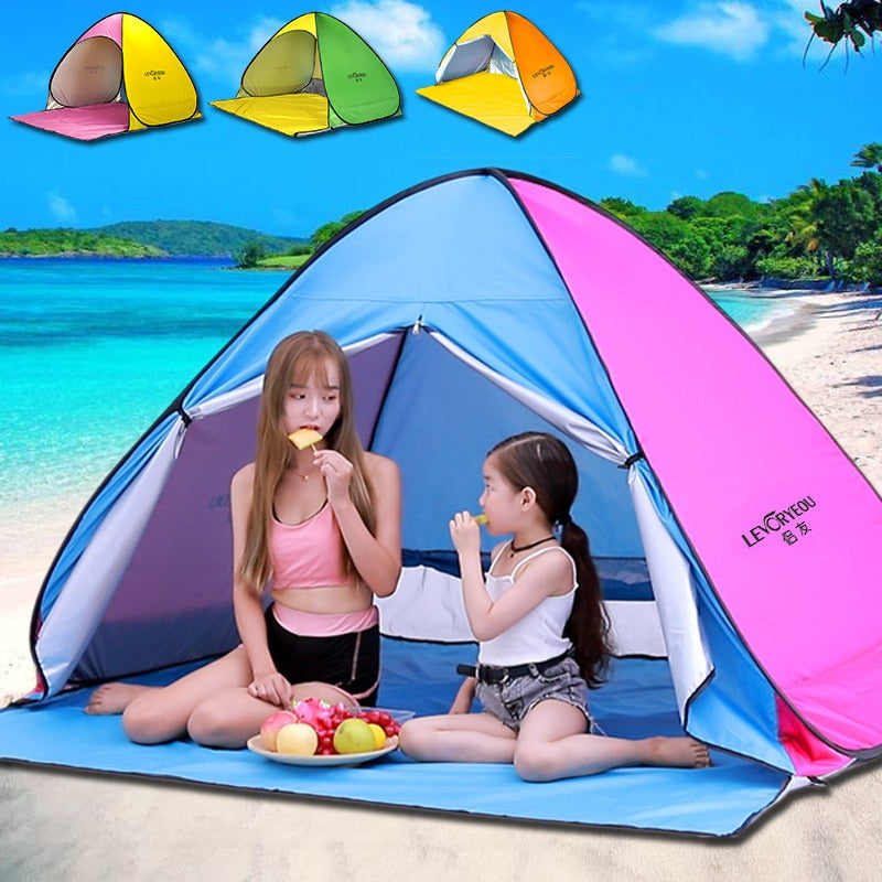 Full Automatic Camping Tent With Door Window Anti-UV Awning Tents Quick Opening Outdoor Sunshelter For 1-4 People Sunproof X147B