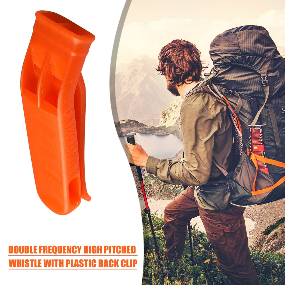 1/5/10pcs Whistle Sports Match Dual Band Whistle Plastic Outdoor Camp Survival Loud Whistle Emergency Multifunction Equipment