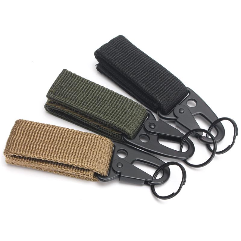 1PC Carabiner High Strength Nylon Key Hook MOLLE Webbing Buckle Hanging System Belt Buckle Hanging Camping Hiking Accessories