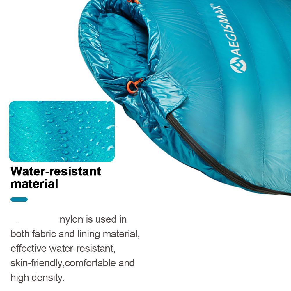 AEGISMAX M2 new upgrade Ultralight Mummy 95%White Goose Down Sleeping Bag Outdoor Camping Hiking Fully lining structure
