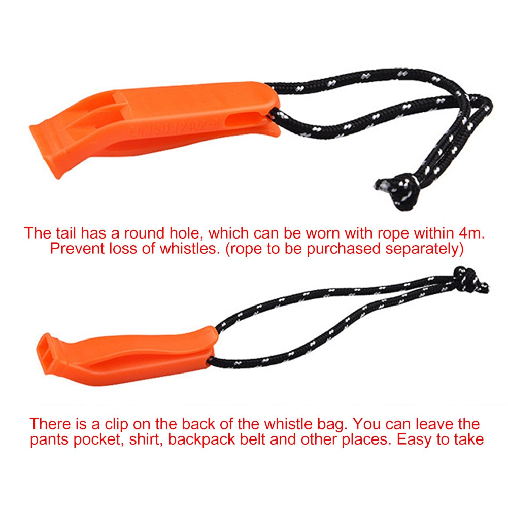 1/5/10pcs Whistle Sports Match Dual Band Whistle Plastic Outdoor Camp Survival Loud Whistle Emergency Multifunction Equipment