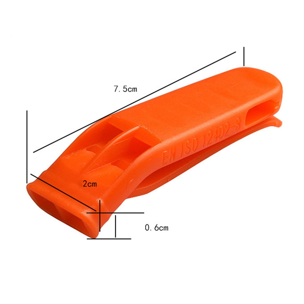 1/5/10pcs Whistle Sports Match Dual Band Whistle Plastic Outdoor Camp Survival Loud Whistle Emergency Multifunction Equipment