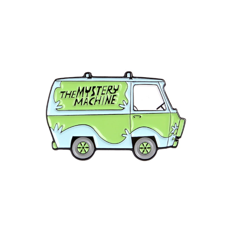 QIHE JEWELRY Adventure travel theme pins Bus Air tickets Magic dragon Camping brooches badges Trendy pin gifts for travel lovers