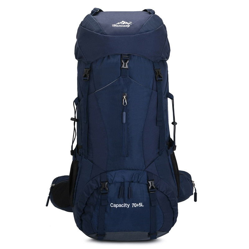 75L Camping Hiking Backpack Climbing Traveling Sightseeing Bags Outdoor Camping Rucksack Waterproof Nylon Backpacks Men Women