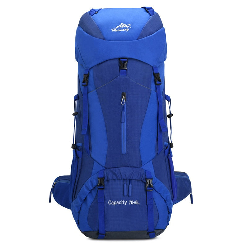 75L Camping Hiking Backpack Climbing Traveling Sightseeing Bags Outdoor Camping Rucksack Waterproof Nylon Backpacks Men Women