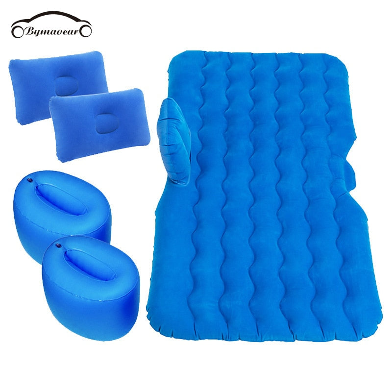 Bymaocar Inflatable car mattress  outdoor camping inflatable bed PVC flocking Multifunctional Car inflatable bed car accessories