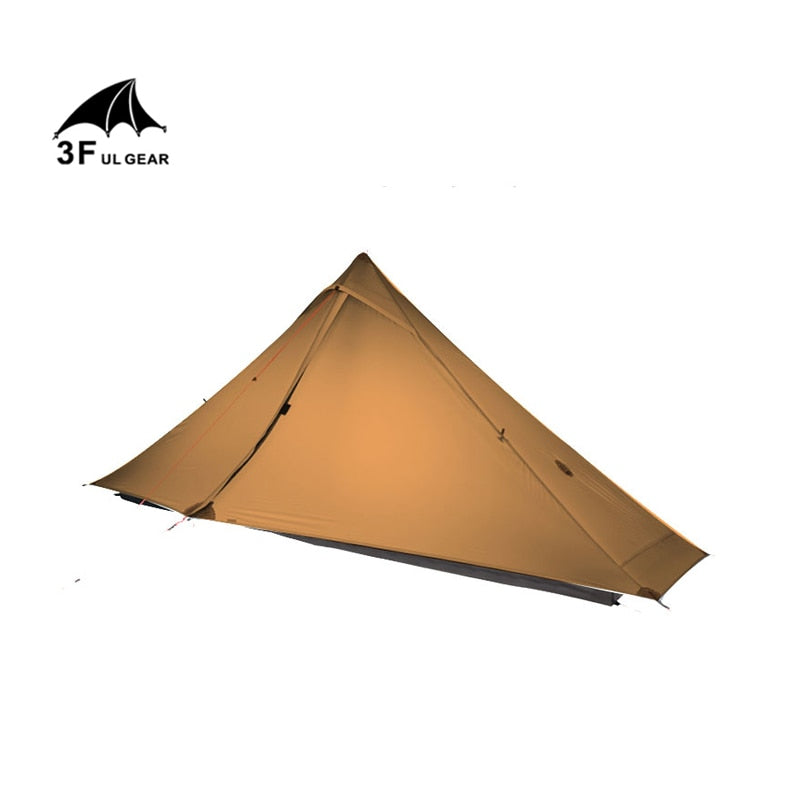 3F UL GEAR Lanshan 1 pro Tent Outdoor 1 Person Ultralight Camping Tent 3 Season Professional 20D Silnylon Rodless Tent
