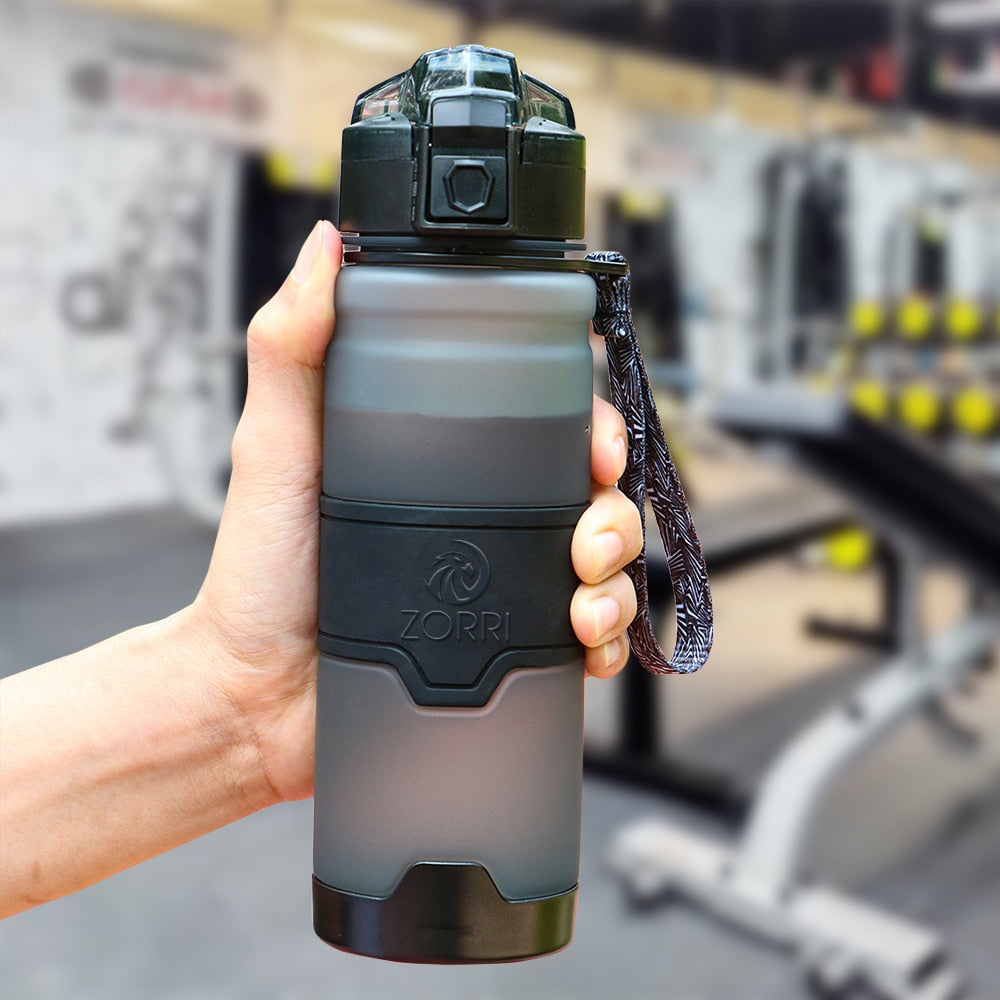 ZORRI Sports Water Bottle Protein Shaker Bpa Free Eco-Friendly Portable Gym Hiking Drinkware Bottle Gourds Botella De Agua