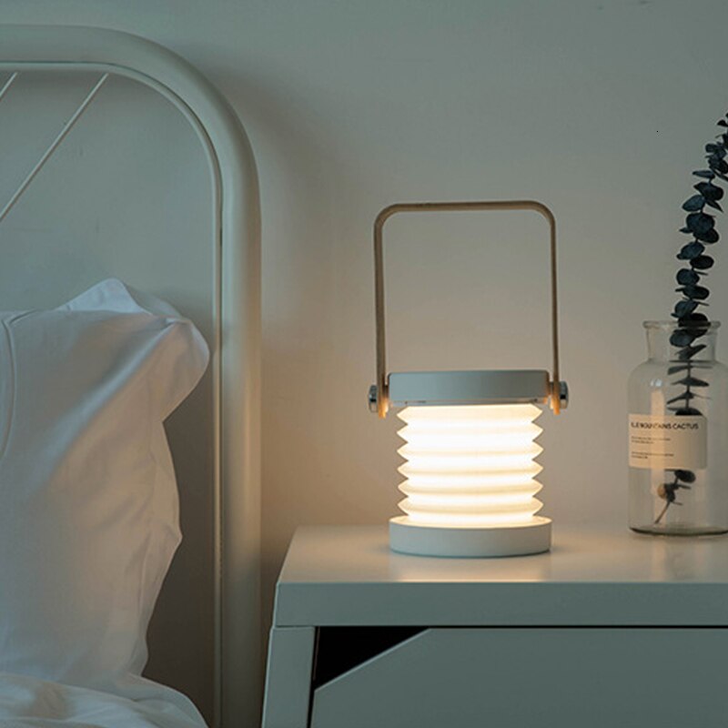 Multifunction Portable LED Night Light USB Rechargeable Foldable Hangable Lantern Desk Table Lamp Indoor Outdoor Camping Light
