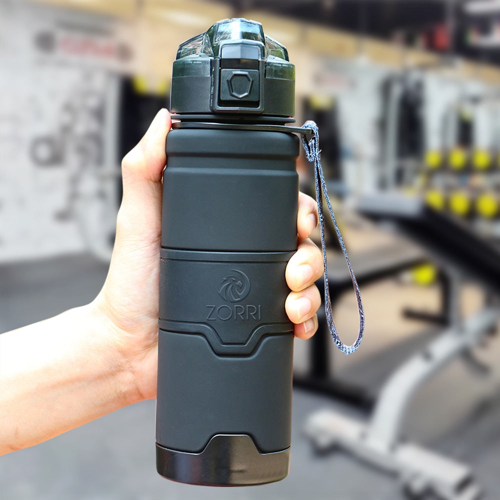 ZORRI Sports Water Bottle Protein Shaker Bpa Free Eco-Friendly Portable Gym Hiking Drinkware Bottle Gourds Botella De Agua