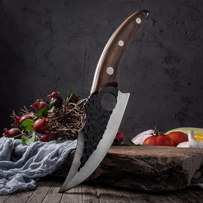 6'' Meat Cleaver Butcher Knife Stainless Steel Hand Forged Boning Knife Chopping Slicing Kitchen Knives Cookware Camping Kinves