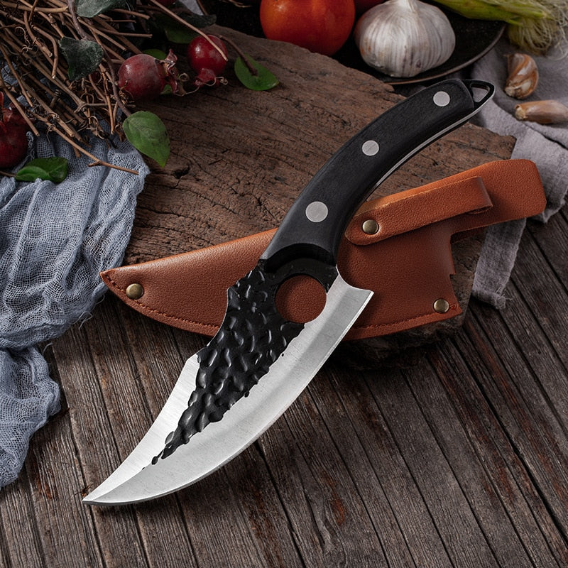 6'' Meat Cleaver Butcher Knife Stainless Steel Hand Forged Boning Knife Chopping Slicing Kitchen Knives Cookware Camping Kinves