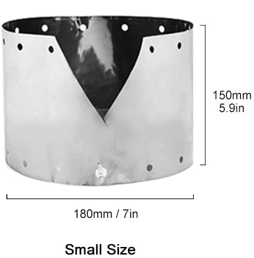 Widesea Titanium Ultra-light Wind Shield For  Gas-burner Alcohol Stove Portable Folding Camping Equipment Outdoor Cooking Guard