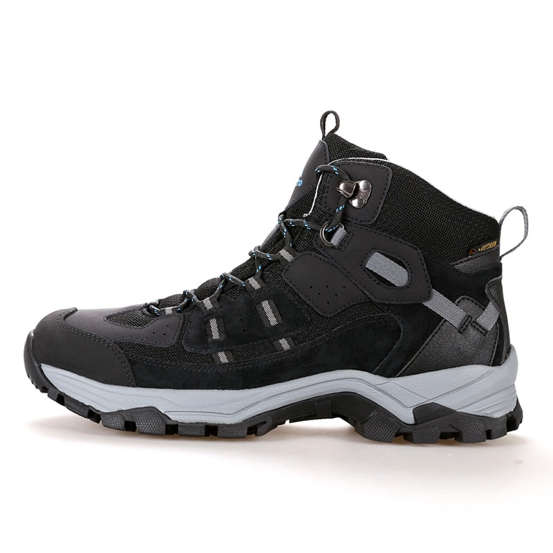 HUMTTO Brand Professional Outdoor Hiking Shoes Genuine Leather Trekking Mountain Sneakers Waterproof Camping Men Shoes Big Size