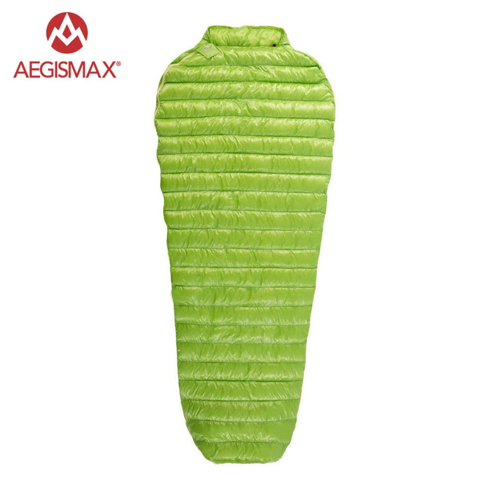 AEGISMAX Outdoor Camping  Ultralight 95% Goose Down Mummy  Sleeping Bag Three-Season Down Sleeping Bag