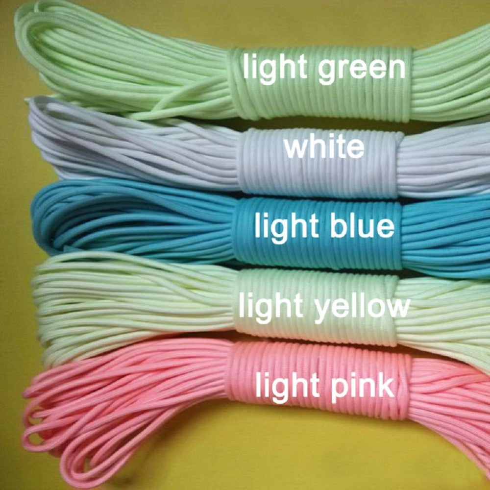 6 Meters Camping Rope Survival Luminous Camping Cord Hiking Climbing Ropes 550LB Glow Cord Survival Lanyard Camping Corde