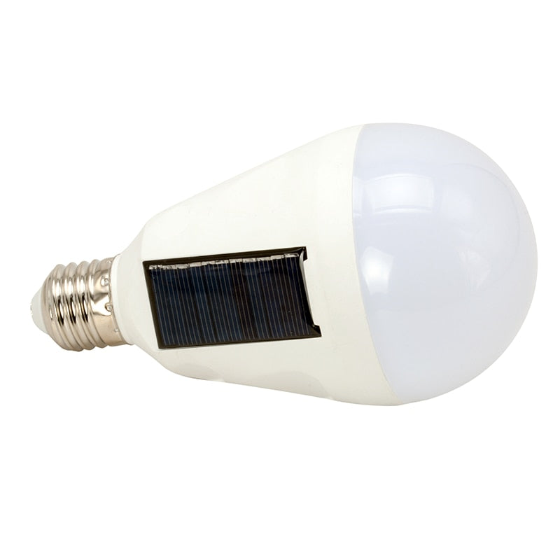 Rechargeable Led Bulb E27 LED Solar Lamp 7W 12W 85V-265V Outdoor Emergency Solar Powered Bulb travel Fishing Camping Light