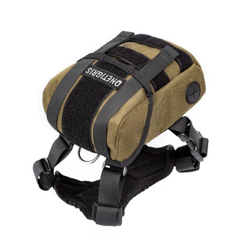 OneTigris EUREKA K9 Backpack Small Dog Treat Tote Pack + Litter Bag Exit for Small Dog Travel Camping