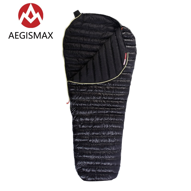 AEGISMAX Outdoor Camping  Ultralight 95% Goose Down Mummy  Sleeping Bag Three-Season Down Sleeping Bag