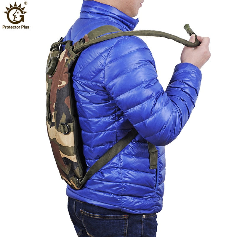3L Tactical Hydration Backpack Military Water Bag Pouch Outdoor Running Cycling Camping Rucksack for Women Men Drinking System