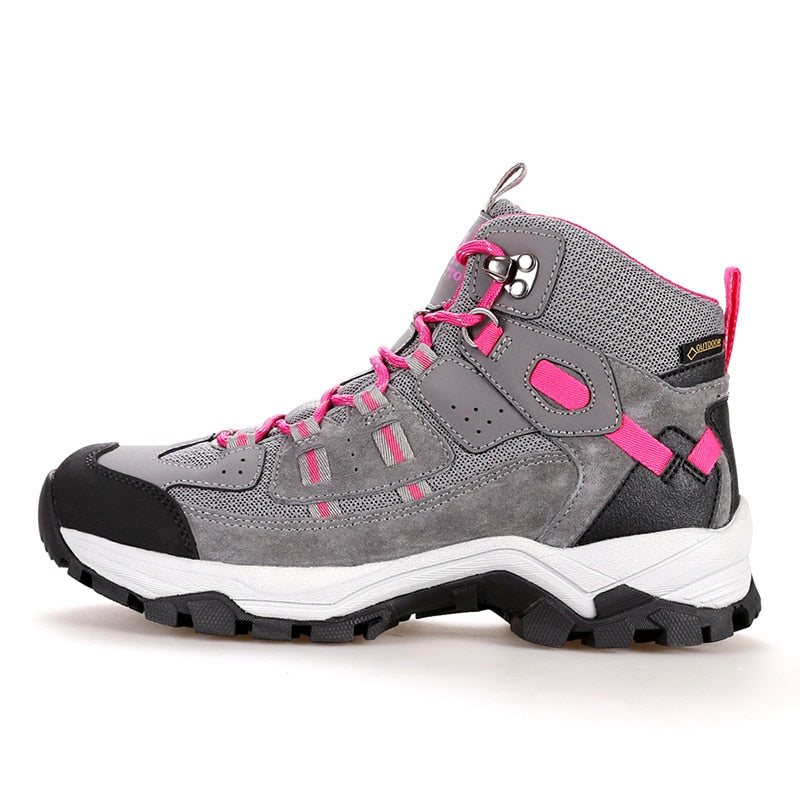 HUMTTO Brand Professional Outdoor Hiking Shoes Genuine Leather Trekking Mountain Sneakers Waterproof Camping Men Shoes Big Size