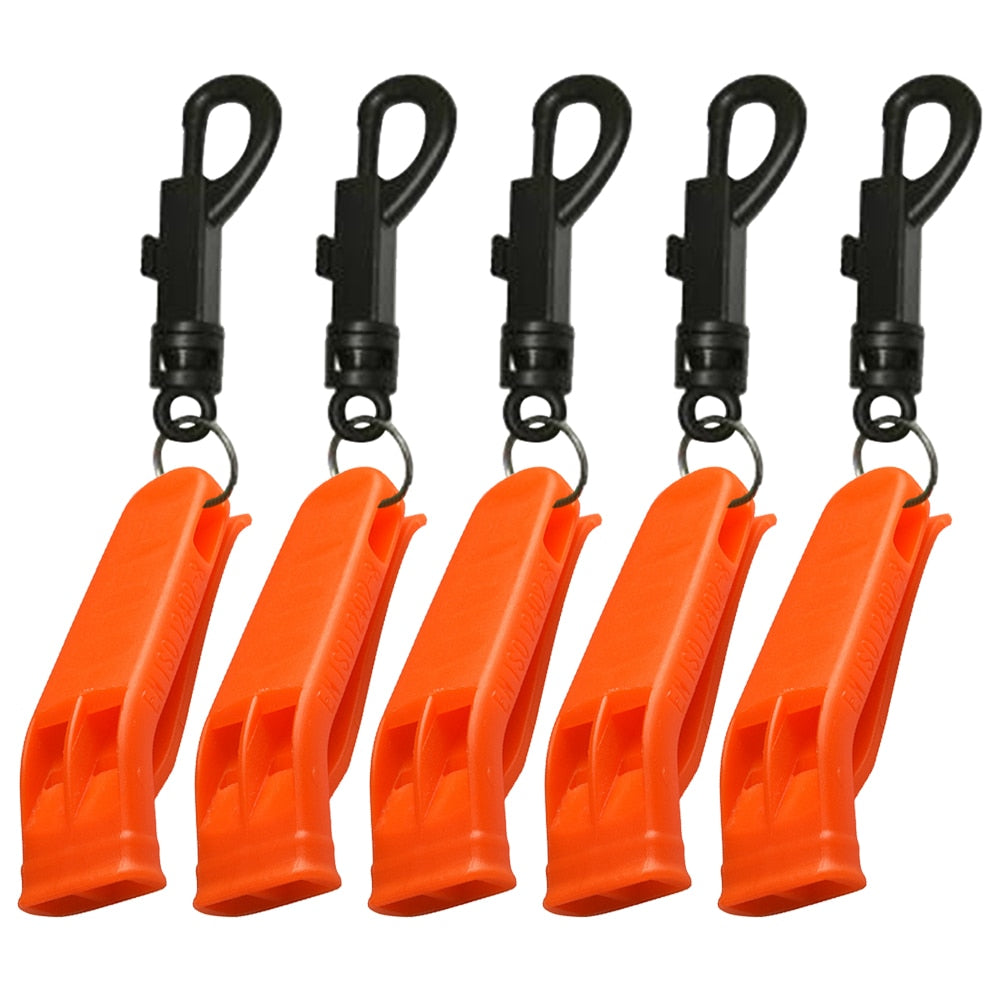 1/5/10pcs Whistle Sports Match Dual Band Whistle Plastic Outdoor Camp Survival Loud Whistle Emergency Multifunction Equipment