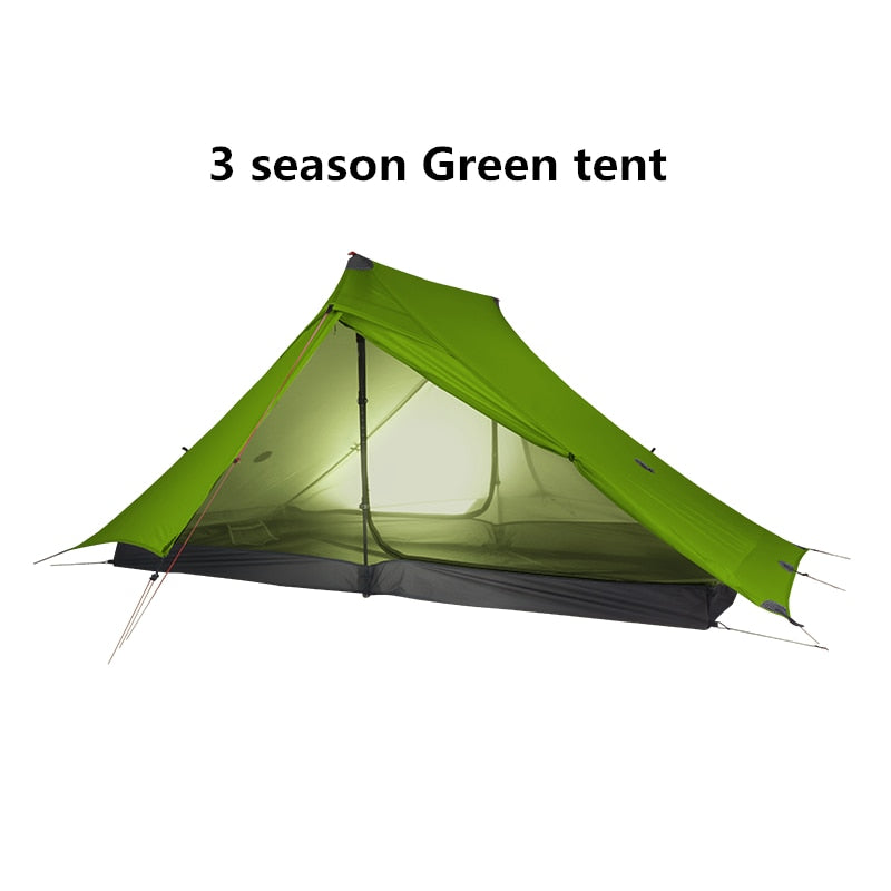 3F UL GEAR Lanshan 2 pro Tent Outdoor 2 Person Ultralight Camping Tent 3 Season Professional 20D Silnylon Rodless Tent