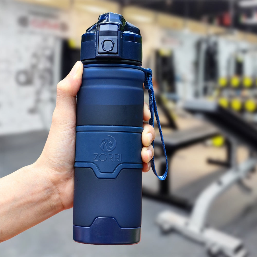 ZORRI Sports Water Bottle Protein Shaker Bpa Free Eco-Friendly Portable Gym Hiking Drinkware Bottle Gourds Botella De Agua