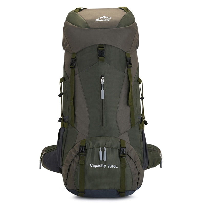 75L Camping Hiking Backpack Climbing Traveling Sightseeing Bags Outdoor Camping Rucksack Waterproof Nylon Backpacks Men Women