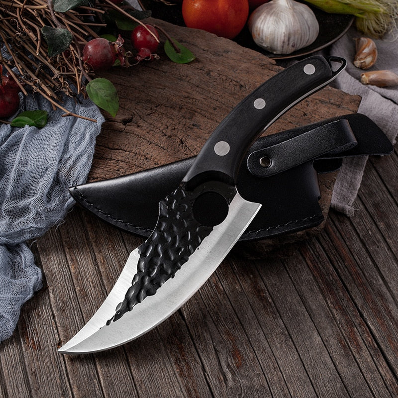 6'' Meat Cleaver Butcher Knife Stainless Steel Hand Forged Boning Knife Chopping Slicing Kitchen Knives Cookware Camping Kinves