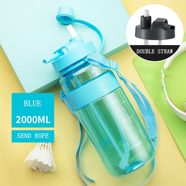 1L 2L 3L Large Capacity Sports Water Bottles Portable Plastic Outdoor Camping Picnic Bicycle Cycling Climbing Drinking Bottles