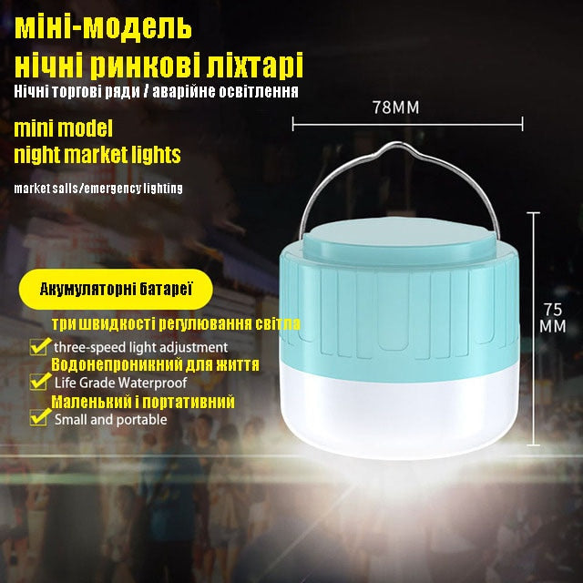 Portable Camping Lights Rechargeable lamp Led Light Lantern Emergency Bulb High Power Tents Lighting Flashlight Equipment Bulb