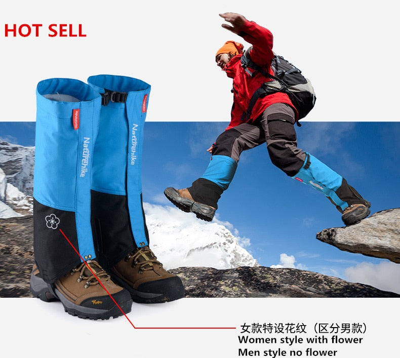 Naturehike outdoor Hiking Trekking Gaiters shoes cover Camping hiking climbing skiing Waterproof boots Gaiters snow leg warmer