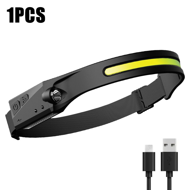 1/2/3PCS LED Induction Headlamp Camping Search Light USB Rechargeable Headlight Led Head Torch Work Light With Built-in Battery