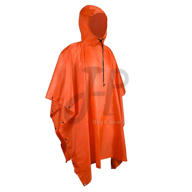 Outdoor Hooded Breathable Rainwear Camo Poncho Army Tactical Raincoat Camping Hiking Hunting Birdwatching Suit Travel Rain Gears