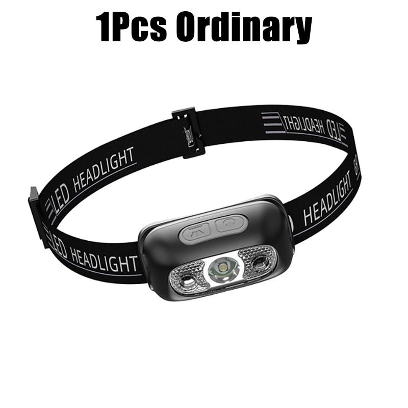1/2/3PCS LED Induction Headlamp Camping Search Light USB Rechargeable Headlight Led Head Torch Work Light With Built-in Battery