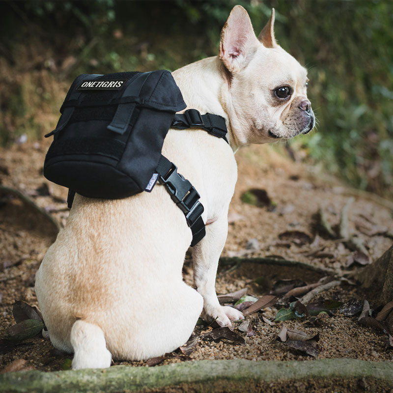 OneTigris EUREKA K9 Backpack Small Dog Treat Tote Pack + Litter Bag Exit for Small Dog Travel Camping