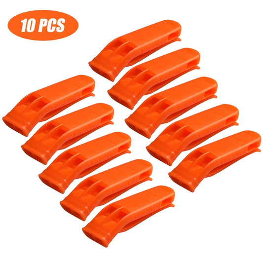 1/5/10pcs Whistle Sports Match Dual Band Whistle Plastic Outdoor Camp Survival Loud Whistle Emergency Multifunction Equipment
