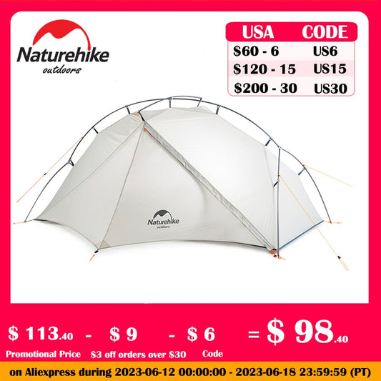 Naturehike Tent VIK Ultralight Single Tent Waterproof Camping Tent Outdoor Hiking Tent 1 People 2 People Travel Cycling Tent