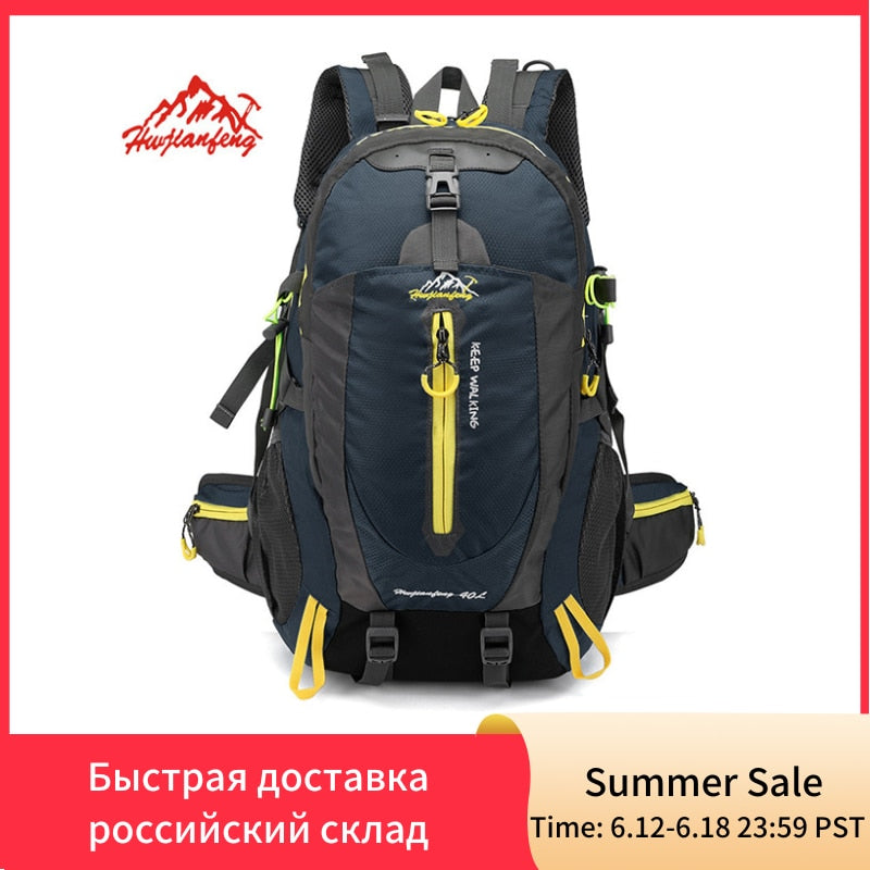 Waterproof Climbing Backpack Rucksack 40L Outdoor Sports Bag Travel Backpack Camping Hiking Backpack Women Trekking Bag For Men